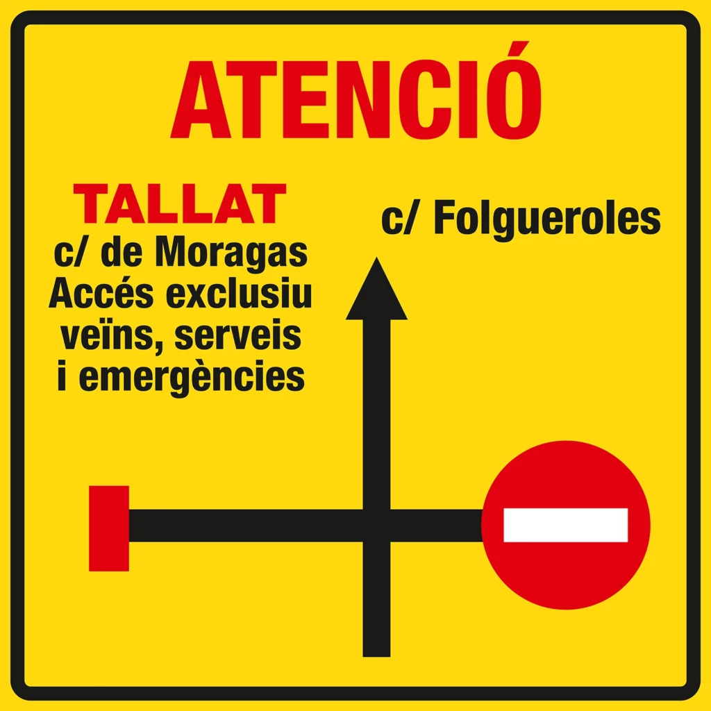 Cartells indicatius obres